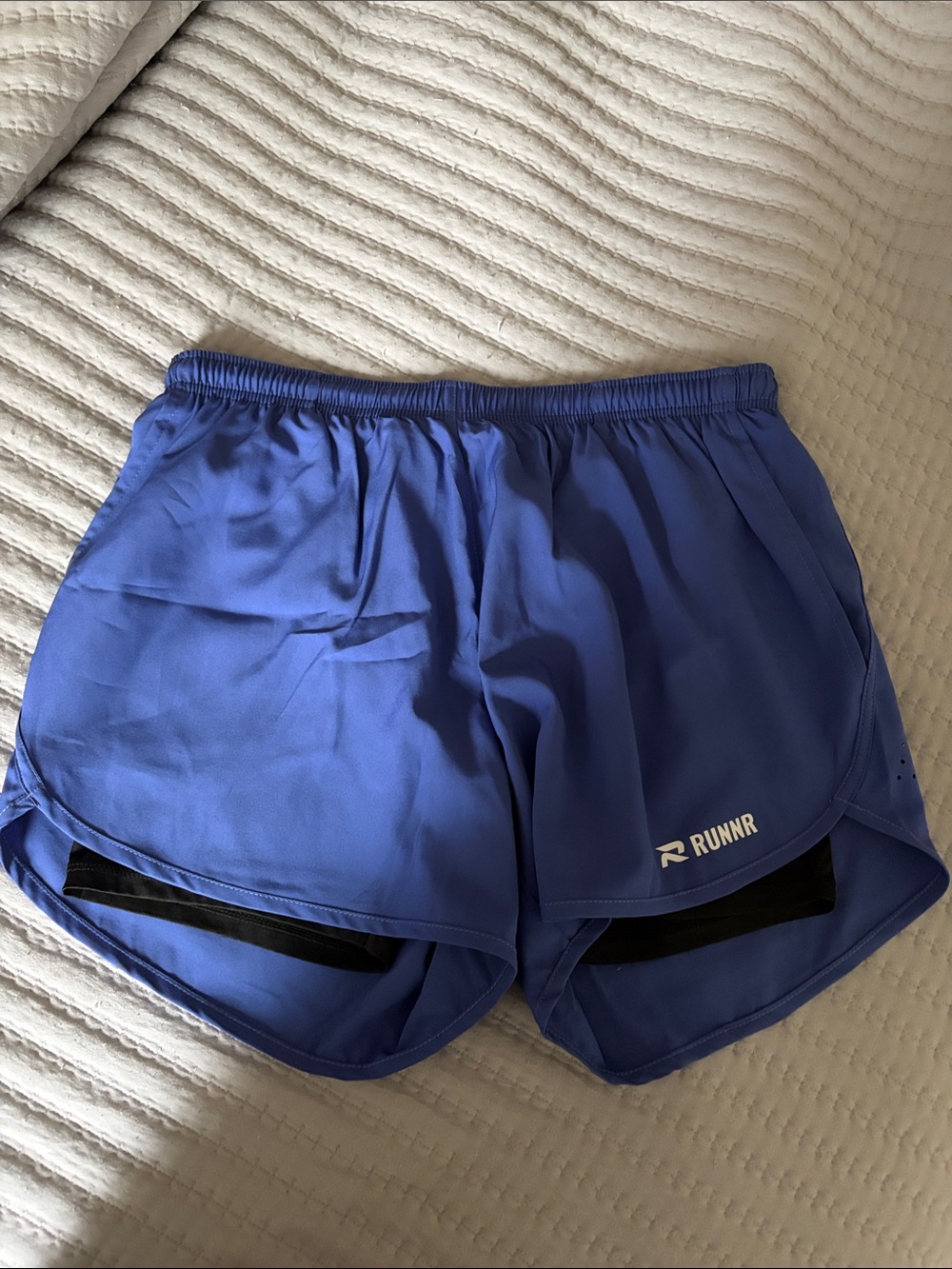 Women's Purple Two-Layer Athletic Shorts